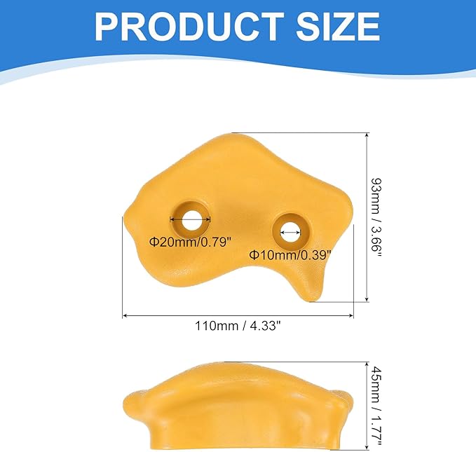 PATIKIL Climbing Rock Wall Grips Play Set Climber Attachments with Double Hole for Playground Accessory Indoor Outdoor
