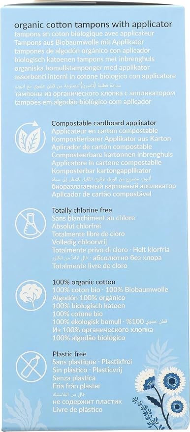 Natracare Tampons Reg With Applictr 16 ct (Multi-Pack of 12 boxes, 192 Total)