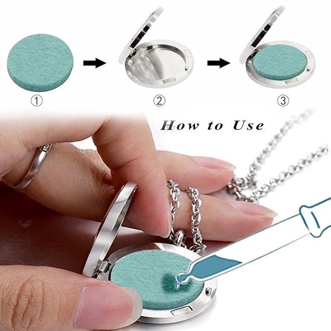 Aromatherapy Essential Oil Diffuser Necklace Cloud Pattern Stainless Steel Locket Pendant