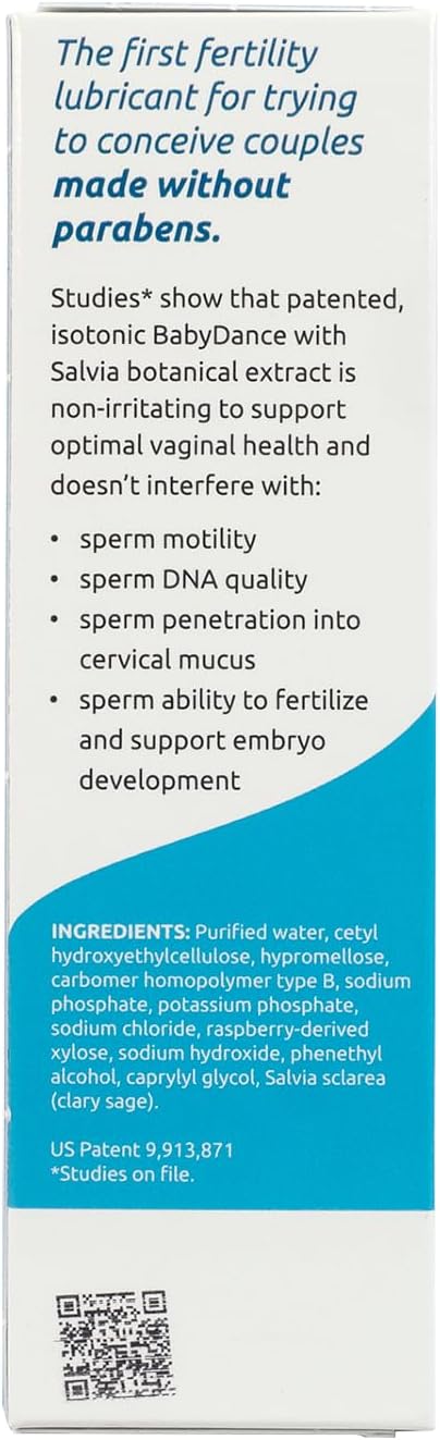 Fairhaven Health BabyDance Fertility Lubricant | for Women and Men Trying to get Pregnant | Water Based Personal Lube | Made Without Parabens | 40 Grams