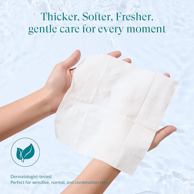 Organic Feminine Care Set: Ultra-Thin Cotton Panty Liners & pH Balanced Flushable Wipes, Unscented, Light Absorbency, Size2 96 Ct Panty Liners + 40 Wipes (10ct x 4)