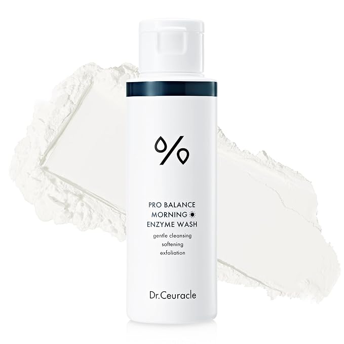 Dr.Ceuracle Pro Balance Enzyme Powder Face Wash - Korean Day and Night Natural Enzyme Powder Face Wash for Deep Pore Cleansing, Sebum Removing, pH Skin Balancing Care (Morning Wash)