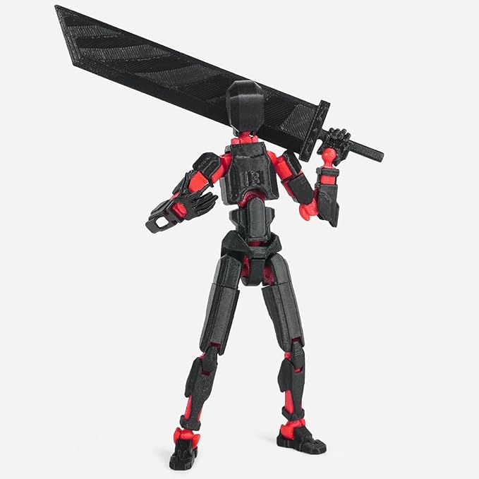 Dummy13 Action Figure Set, Pre-Assembled 3D Printed Titan and Robo Figures, Highly Articulated Robot Toys with Interchangeable Accessories, Perfect for Collectors and Hobbyists
