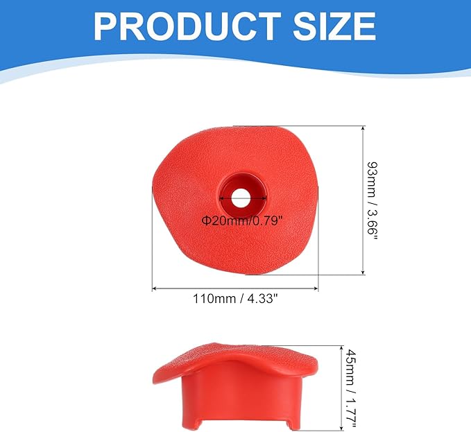 PATIKIL Rock Climbing Holds, Climbing Rock Wall Grips Play Set Climber Attachments with Single Holes for Playground