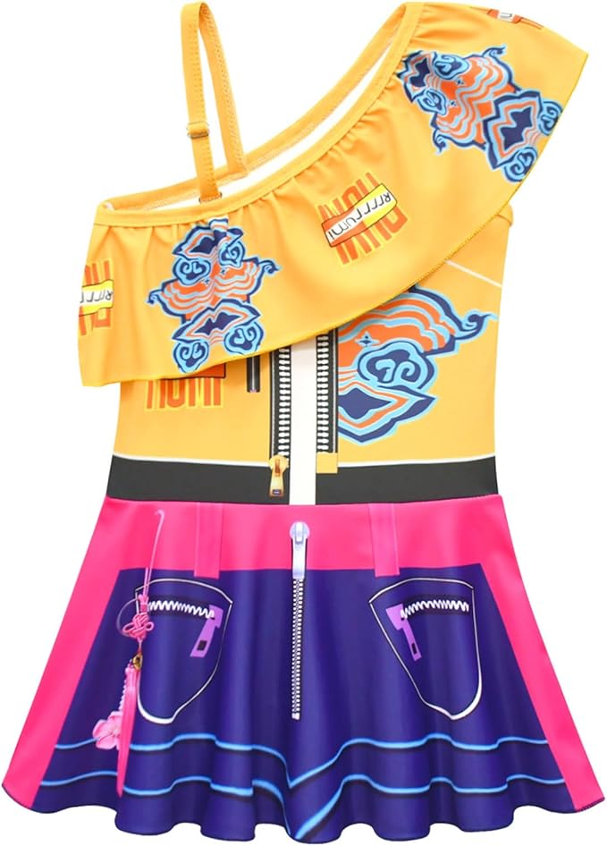 One Piece Swimsuit for Girls Demon Hunter Merch Costume Swimwear for Kids Bathing Suit