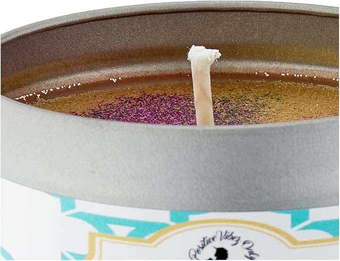 Positive Vibez Only King Cake Candle Scented Soy Candle, 5 Ounce Travel Tin, Single Wick Candle, 25 Hours of Burn Time, Gift