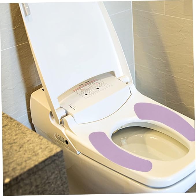jojofuny 8pairs Toilet Seat Covers for Bathroom Potty Training Seat Washable Skin-friendly Thick Soft Slip Decorative Family
