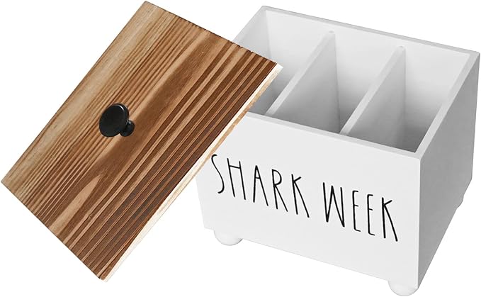 Tampon Holder for Bathroom, Farmhouse Pad Storage Container, Rustic Wood Bathroom Storage Bin with Lid, Period Organizer for Women, Feminine Products Caddy, Bathroom Accessories Decor Box