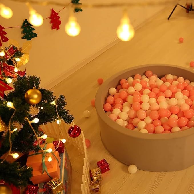 GOGOSO Ball Pit Balls 100 PCS for Toddles, Kids Plastic Balls for Ball Pit, Pool, Pink Party Accessories, Birthday Decoration, Crush Proof and Durable with Storage Bag