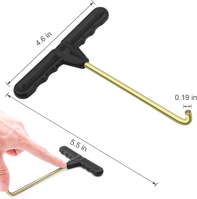 Marvelity 3 Pcs Trampoline Spring Pull Tool Kit, Trampoline Parts T-Hook Puller, Trampoline Accessories Spring Pull T-Shape Hook