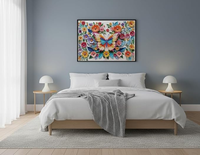 1000 Pieces Jigsaw Puzzles for Adults, Floral & Bird Series - Exquisite Nature Art & Seamless Fit, Calming Brain Teaser, Large 28" x 20", Great Gift for Garden Lovers（Wings of Spring）