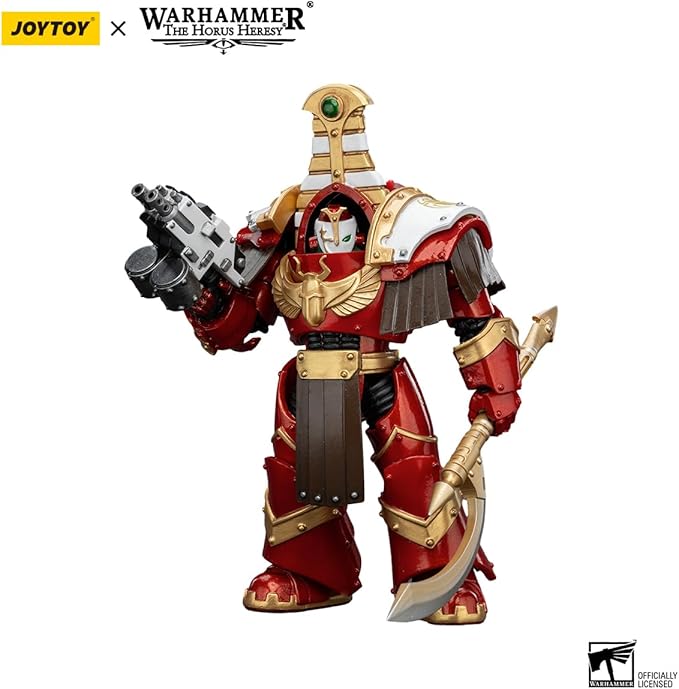 JOYTOY Warhammer 40K Thousand sons 5.35in Sekhmet Terminator Cabal Sekhmet with Combi-Bolter and Achea Force Weapon 1:18 Scale Action Figure Mecha Joy Toy Collection Model