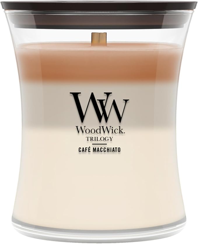 WoodWick Café Macchiato Medium Hourglass Trilogy Candle