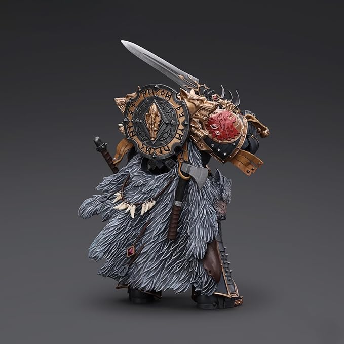 JOYTOY1/18 Warhammer The Horus Heresy Action Figure Space Wolves Leman Russ Primarch of The VIth Legion Collection Model Birthday Gift 7.09 inch 15+