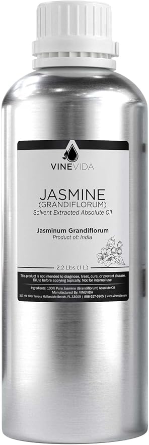 VINEVIDA Jasmine Essential Oil 32 oz - Undiluted Jasmine - Candle Oil Scent - DIY Candle Scents for Candlemaking - 32 oz Essential Oil for Soap