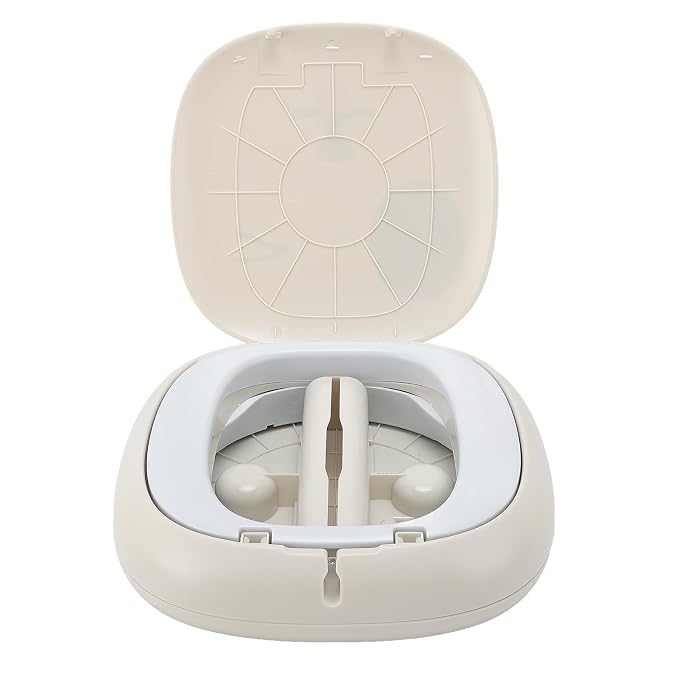 FILFEEL Foldable Travel Potty with Storage Bag - Portable Toilet for Car, Camping & Outdoor Adventures, Cute Green Design (Gray)