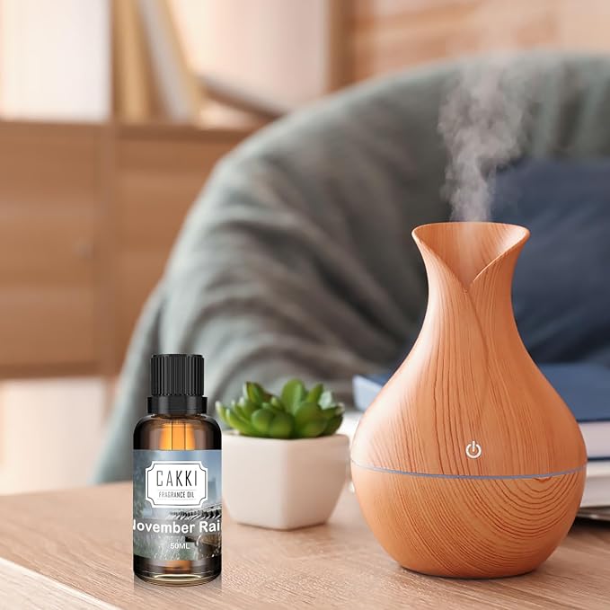 Essential Oils for Diffusers for Home, Scent-November Rain, Single Large Size 50ml, Cakki Fragrance Oils, for Candle Making, for Soap Making, Diffuser Oil Scents