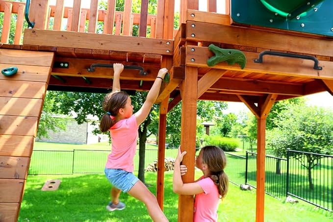 17 Inch Black Metal Playground Accessories Safety Handles Pack of 6- Playset Grab Handles, Swing Sets Hand Grips, Grab Rail Monkey Bar for Playhouse, Treehouse