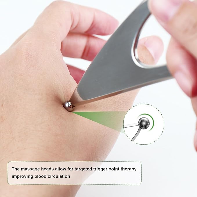 Stainless Steel Guasha Scraping Massage Tool for Soft Tissue Therapy, Ideal for Back, Legs, Arms, Neck, Shoulder Relief (Moon Shape)