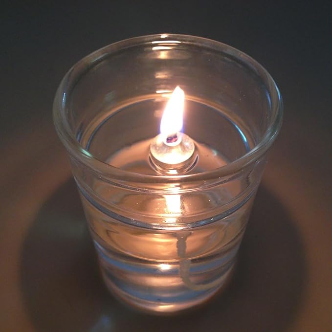 Firefly Fuels Glass Oil Warmer for Essential Oils - Zen Petite, Refillable Reusable Liquid Candle with Glass Deck. Aromatherapy, Indoor and Outdoor Lighting. Use with Liquid Paraffin or Lamp Oil