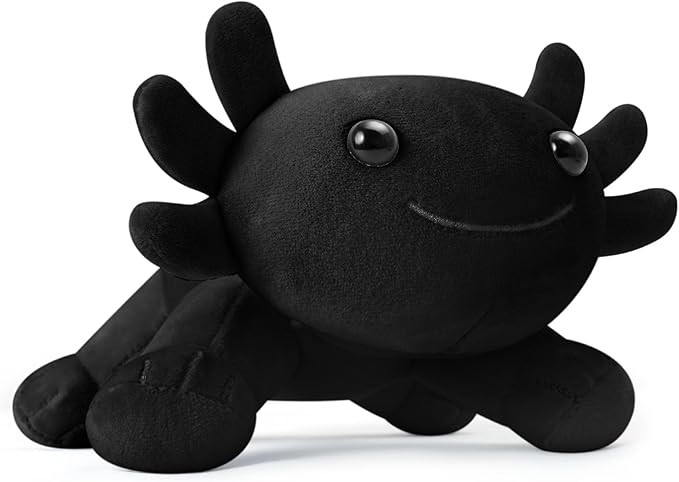 Axolotl Plush Toy,Soft Cute Axolotl Stuffed Animal Plushies,Axolotl Stuffed Animal Toy for Kids, Cute Plushies Axolotl Pillow Doll.Black