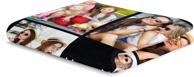 inkArts Custom Blanket with Photo, Personalized Photo Blanket, Customized Picture Blankets, Customizable Blankets, Personalized Photo Gifts for Women Men Her Him