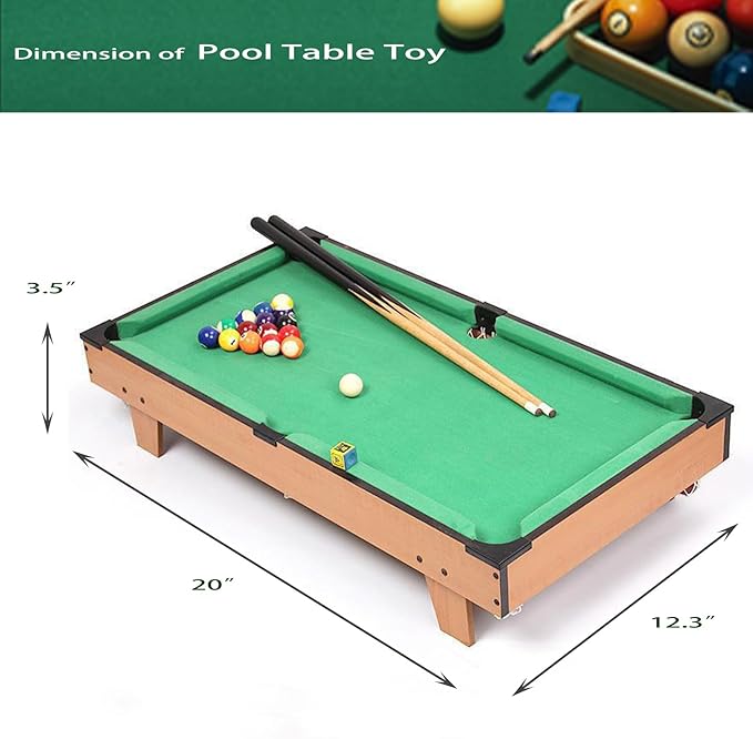 Mini Pool Table for Kids Small Billiards Game Table Top Pool Table Toy for Cat Gift for Kids Cat Pool Table Toy