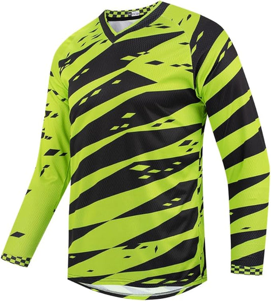 Youth Dirt Bike Jersey, Kids Mountain Bicycle Shirt Long Sleeve Powersports Children Downhill Jerseys for Big Kids