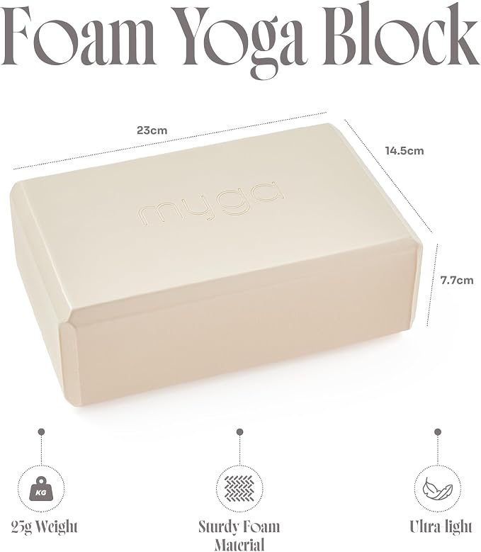 MYGA Yoga Block,Lightweight EVA Foam Yoga Brick,High Density Non-Slip Block for Yoga Poses, Pilates, Balance and Flexibility