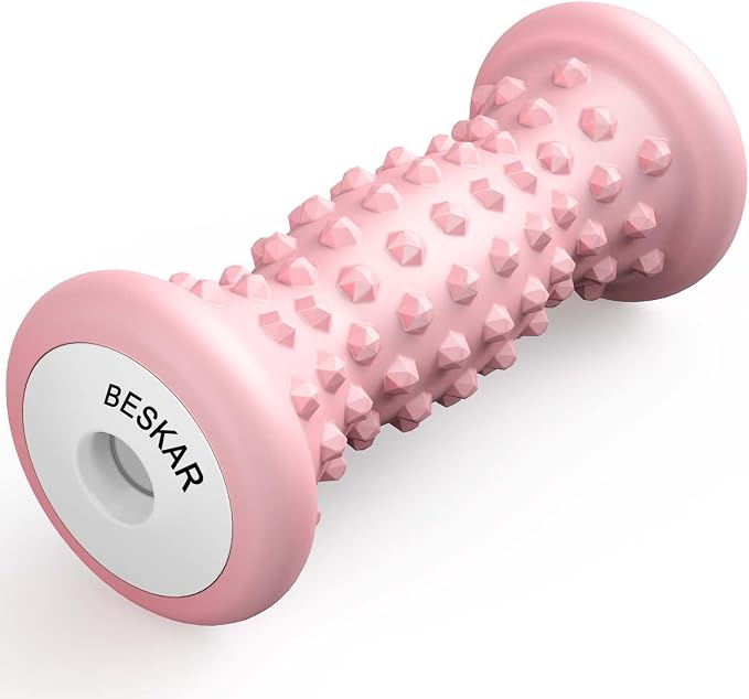 BESKAR Foot Massager Roller for Plantar Fasciitis Relief, Portable Feet Roller to Deep Tissue Muscle Massage, Foot Arch and Heel Pain, Reflexology Tool