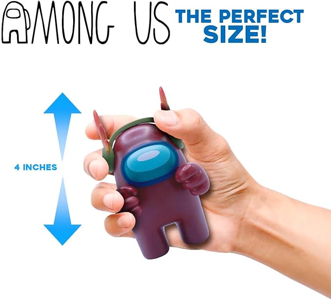 Among Us Collectible Figure – Maroon Crewmate with Baseball Hat, 7″ Action Figure – Just Toys Series 4