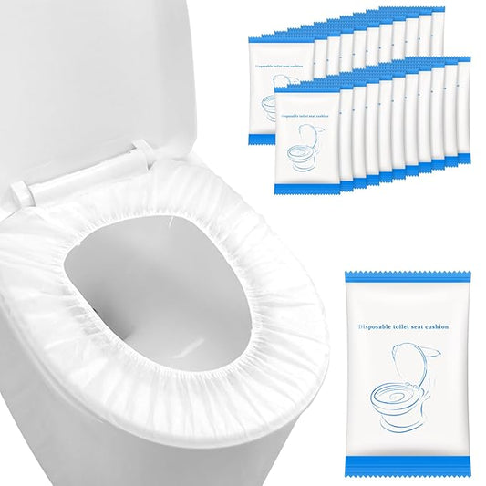 50 Pack Disposable Toilet Seat Covers for Travel Public Toilet Hospital,Portable Waterproof (Individual Package)