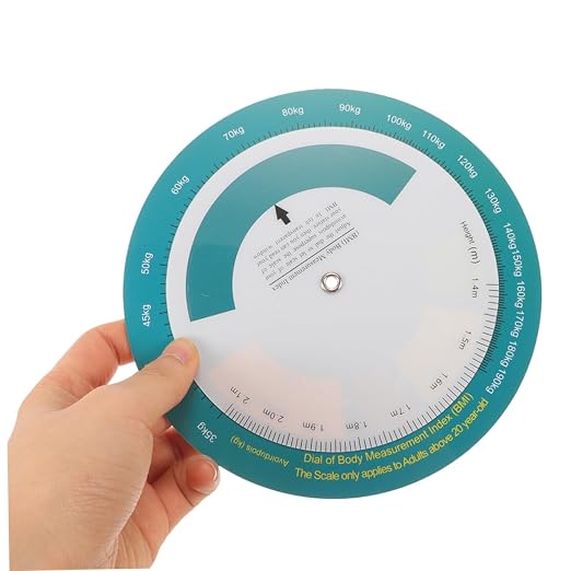 2pcs Bmi Body Index Wheel Wall Mounted Health Monitoring Tool for Weight and Height Measurement Compact Diet Tracking Calculator for Home and Gym Use