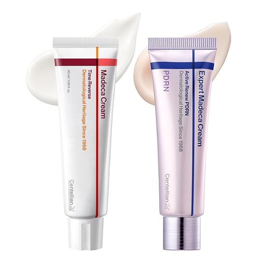 CENTELLIAN 24 Madeca Cream Time Reverse & Active Renew PDRN Duo (2 x 1.69 fl oz) – Firming, Wrinkle care, Elasticity & Hydration with Centella, TECA PDRN & Hyaluronic Acid, Korean moisturizer