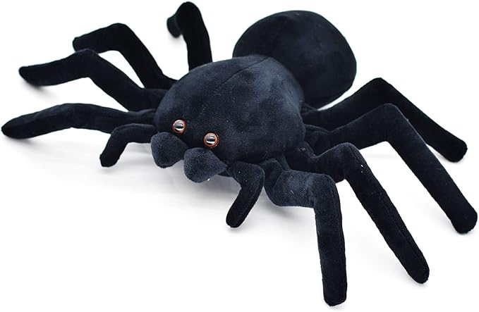 HWD Soft Spider Doll, Cute Stuffed Animals Dolls Plush Pranks Stuff Toys, Gifts for Kids, Toddler, Birthday, Halloween, Christmas (Small:7.8in x 11.8in)