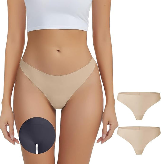 Seamless Camel Toe Underwear for Women No VPL Cameltoe Thongs with Concealer Comfy Invisible Workout Panties