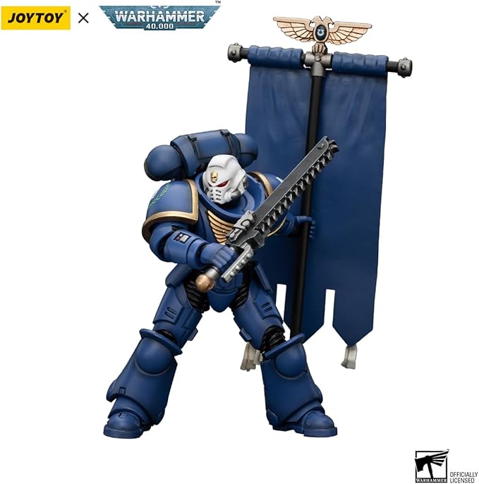 JoyToy Warhammer 40K Ultramarines Heroes of The Chapter Primaris Ancient Posca 1:18 Scale Action Figure Mecha Joy Toy Collection Model 4.76in