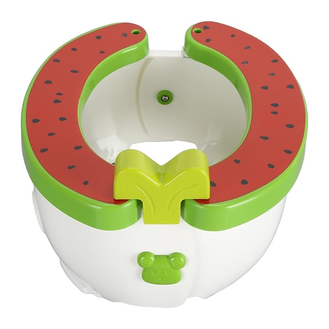 Yinhing Toddler Potty Training Toilet 2 in Foldable Portable Travel for Kids Green Compact Design Easy to Non Slip Base (Green)