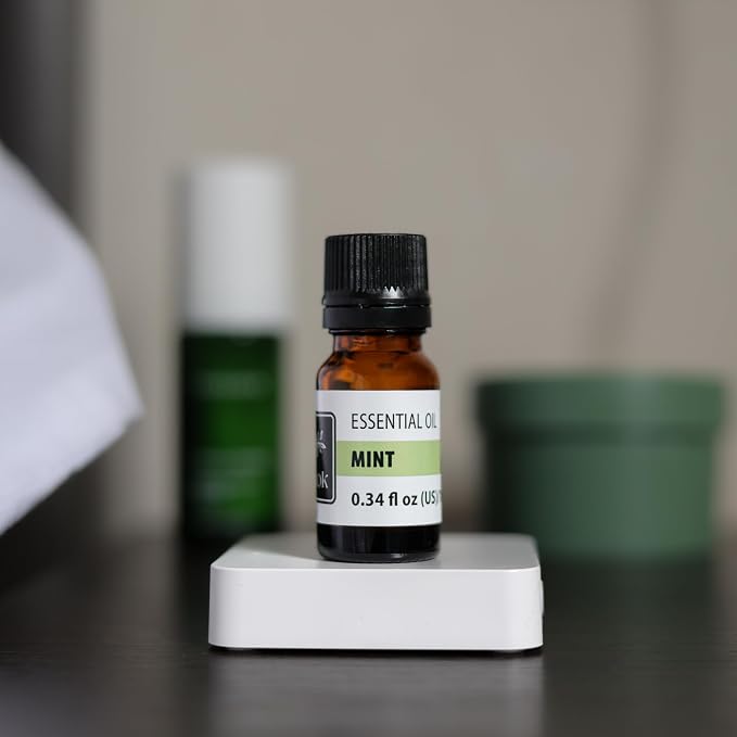 Mint Essential Oil – Cooling Herbal Aroma Oil for Diffusers, Aromatherapy & Home Fragrance – Crisp Refreshing Scent – 0.34 fl oz (10 ml)