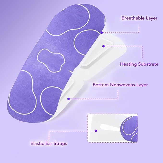 48 Packs Steam Eye Mask for Eyes, Warm Compress Eye Mask, Self Heating Eye Masks Help for Eye Spa, Disposable Heated Eyes Mask for Sleeping Relief Stress Eye Fatigue(Lavender)
