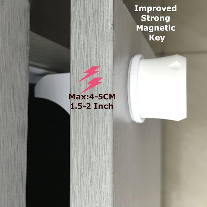 Vmaisi Magnetic Cabinet Locks Replacement Keys 5 Pack