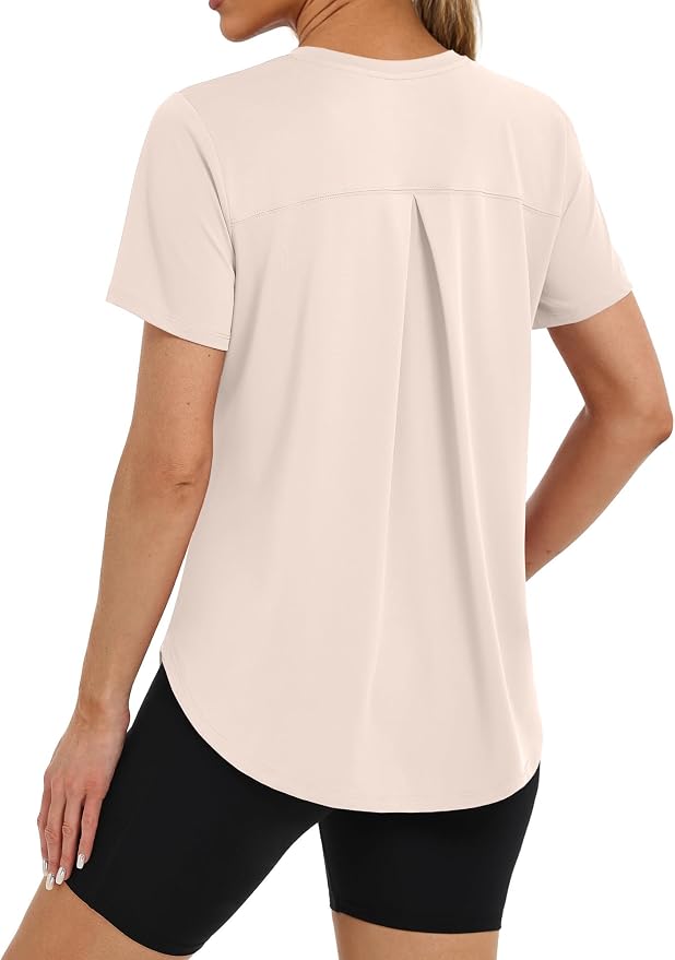 BKRIVE Workout Tops for Women UPF 50+ Quick Dry Shirts (S-3XL) | Ideal for Hiking, Yoga, Running, Gym workouts, Pilstes, Tennis & Travel. Lightweight, Breathable & Moisture wicking