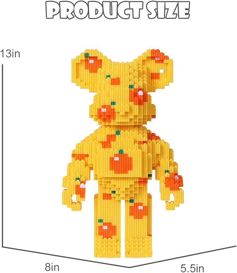 GAMTIM Animal orangeBear Bear Model Set,(4180Pieces) –Ornaments Building Blocks