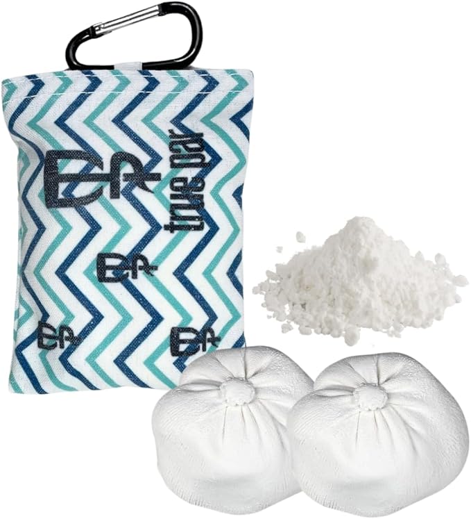 Disc Golf Chalk Bag Bundle | 2 Extra Chalk Balls Included | Refillable Grip Enhancer Hand Chalk | Disc Golf Accessories Grip Bag with Carabiner | Disc Golf Gifts