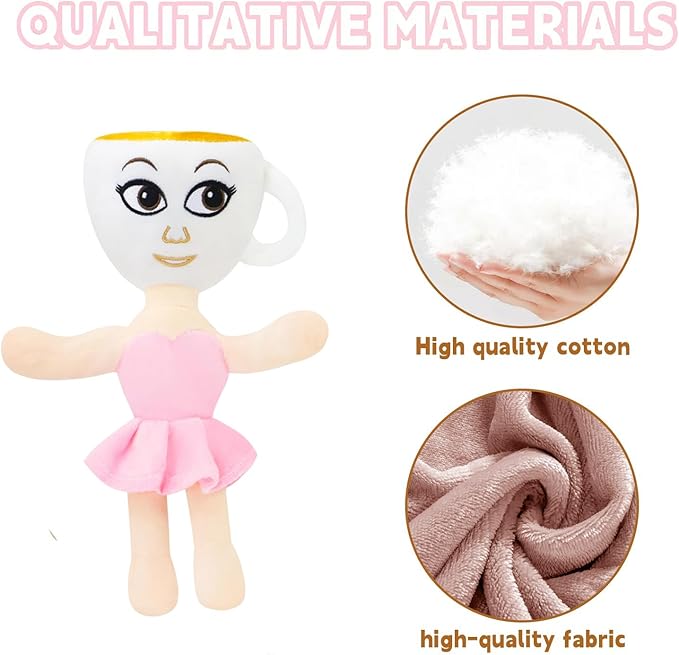 Italian Brainrot,Tung Tung Tung Sahur Plushies Toy 16inch for Fans Gift, Soft Stuffed Animal Pillow for Home Bedroom Decor, Birthday Christmas Choice (Ballerina Cappuccina)