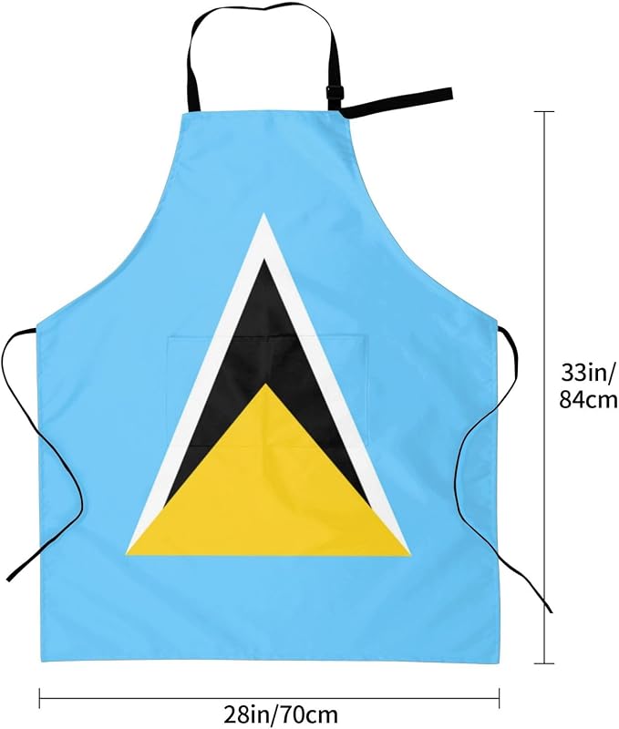 Cute Flag Kitchen Cooking Aprons for Women Men Adjustable Patriotic Flag Apron with 2 Pockets for Home Kitchen Garden