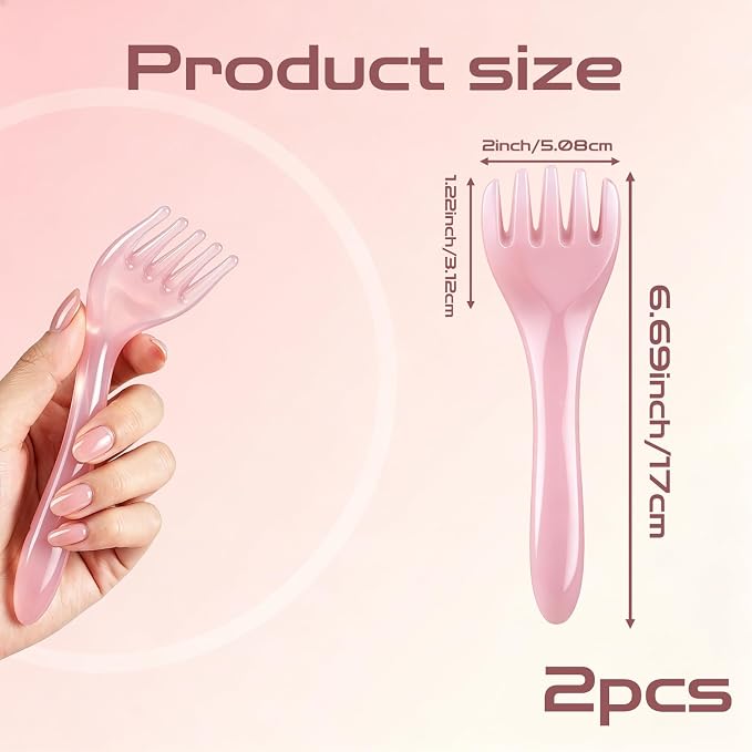 2Pcs Scalp Massager, Manual Five Claw Head Massager, Portable Handheld Resin Gua Sha Comb for Scalp Massage, Hair Growth, Neck Shoulder Relaxation