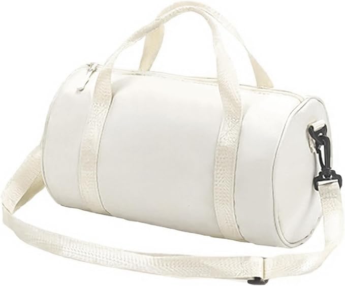 Ballet Dance Bag Mini Gym Bag Lightweight Small Duffle Bag 10L Cute Crossbody Bag for Yoga Swimming Sport (White)