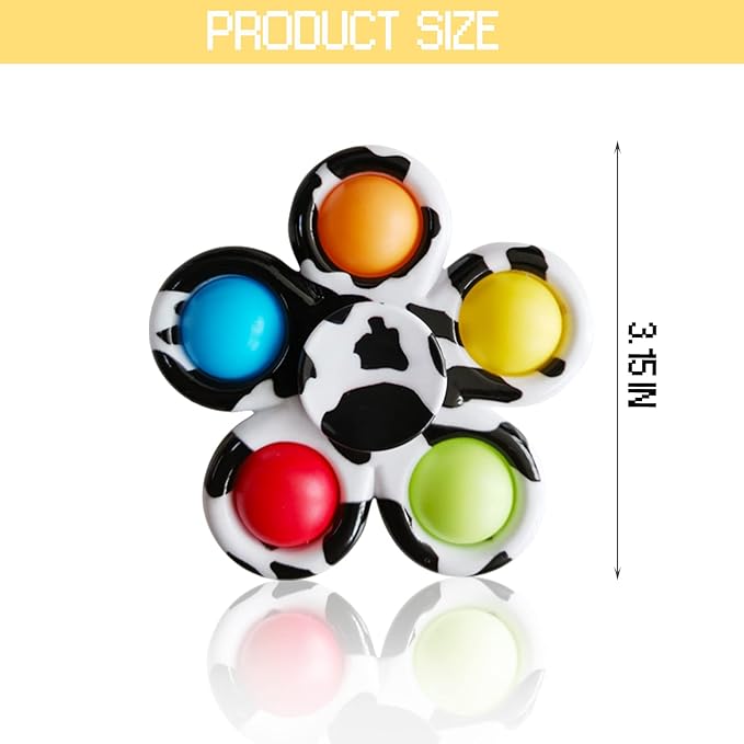 8 Pcs Fidget Spinners Pop Toys for Party Favors, Sensory Fidget Toys Bulk for Classroom Prizes, Easter Christmas Valentine Gifts for Kids Easter Basket Stuffers