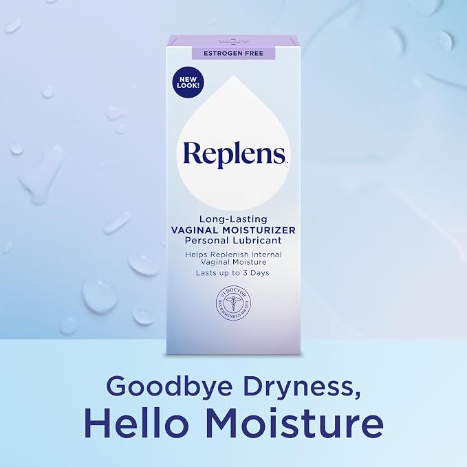 Replens Long-Lasting Vaginal Moisturizer, Relieves Vaginal Dryness for Up to 3 Days, Fragrance Free, 8 Pre-Filled Applicators